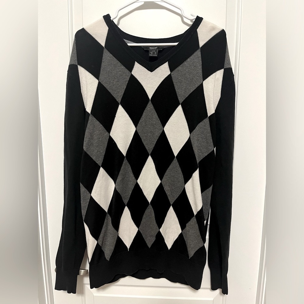 Abacus Argyle V-neck Sweater